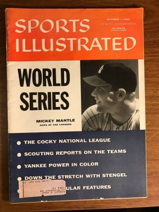 1956 Mickey Mantle York Yankees World Series Ny Yanks Sports Illustrated