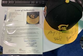 Mike Trout Autographed Hat " Jsa " Authentic Paperwork California Angles Hat
