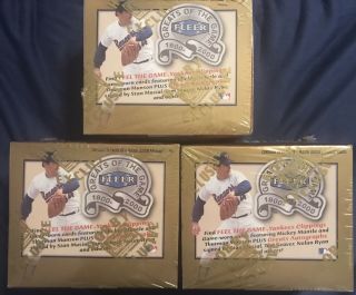 3 - 2000/00 Fleer Greats Of The Game Baseball Hobby Box 4 Auto/autograph
