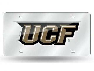 Ucf Knights Silver Laser Tag Acrylic License Plate Universi Central Florida Rico