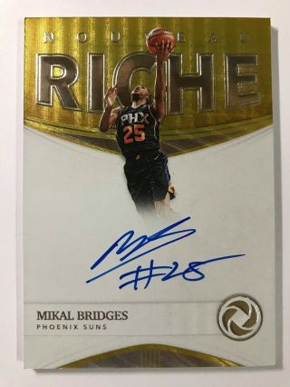 2018 - 19 Panini Opulence Nouveau Riche Signatures Autograph Mikal Bridges 58/99