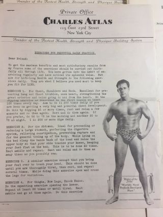 1940 ' S CHARLES ATLAS COMPLETE 12 LESSONS HEALTH,  STRENGTH,  & PHYSIQUE BUILDING 3