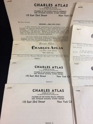 1940 ' S CHARLES ATLAS COMPLETE 12 LESSONS HEALTH,  STRENGTH,  & PHYSIQUE BUILDING 4