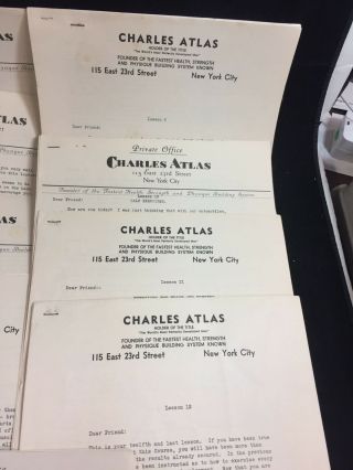 1940 ' S CHARLES ATLAS COMPLETE 12 LESSONS HEALTH,  STRENGTH,  & PHYSIQUE BUILDING 6