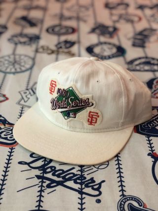 Vintage San Francisco Giants 1989 World Series Snapback Hat Cap White