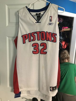 Richard Hamilton Detroit Pistons 32 Sewn Reebok Nba Authentics Jersey Adult Xl
