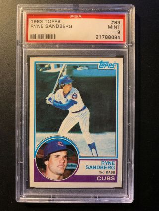 1983 Ryne Sandberg Rookie Topps Psa 9 83 Legend Chicago Cubs Baseball Card $$$$