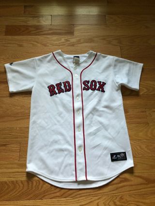 Boston Red Sox Dustin Pedroia 15 White Home Jersey Size Xl Youth