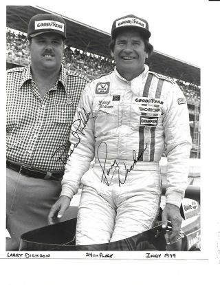 Autographed Larry Dickson Usac Indy Car Racing Indy 500 Photograph