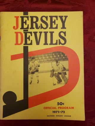 Eastern Hockey League Jersey Devils Vs.  Long Island Ducks 1971 Program