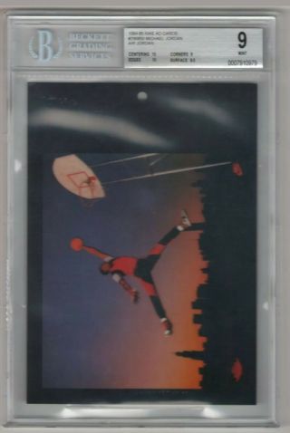 1984 - 85 Nike Jordan Poster Card Bgs 9.