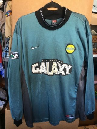La Los Angeles Galaxy Nike Vintage L/s Goalie Soccer Jersey Mls Size Xl