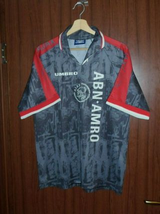 1995 Ajax Fc Football Shirt Jersey Size L Umbro Tricot Maglia Camiseta Holland