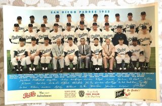 1955 San Diego Padres Pcl 11x17 Team Picture – Not A Reprint – With Flaw