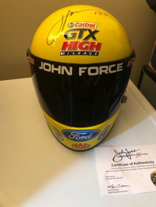 John Force 15x Champ Helmet 1:1 Scale Signed With