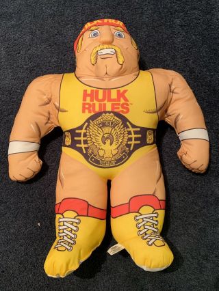 1990 Tonka 22 " Plush Wrestling Buddies Hulk Hogan Wwe Wwf Nwo Hulkamania