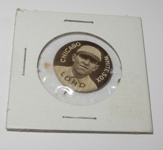 1910 - 12 Sweet Caporal Baseball Pin Coin Button Harry Lord Chicago Large Letters