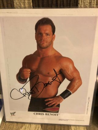 Wwe Wwf Chris Benoit Autographed Signed 8x10 Promo Photo