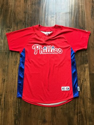 Phillies Chase Utley 26 Jersey Style T - Shirt Size S