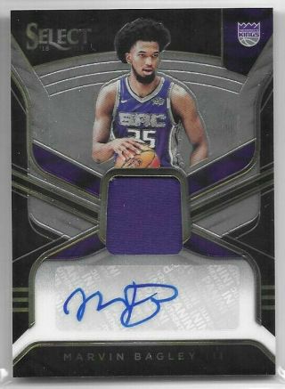 Marvin Bagley Iii Rc 2018 - 19 Panini Select Rookie Jersey Auto 99/199