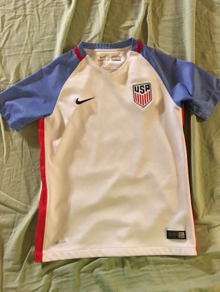 White Nike Dri - Fit Team Usa Soccer Jersey Youth Medium