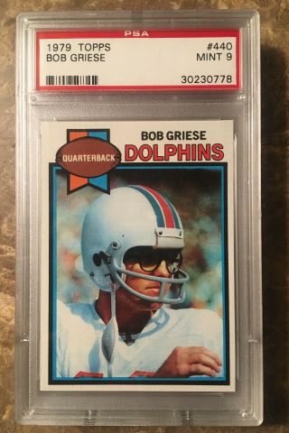 1979 Topps Football 440 Dolphins Bob Griese Psa 9