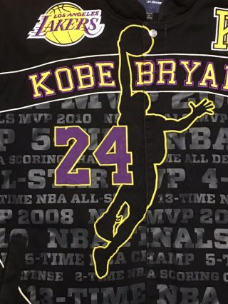 JH Design Kobe Bryant Los Angeles Lakers NBA Jacket Sz 4XL Jeff Hamilton 3