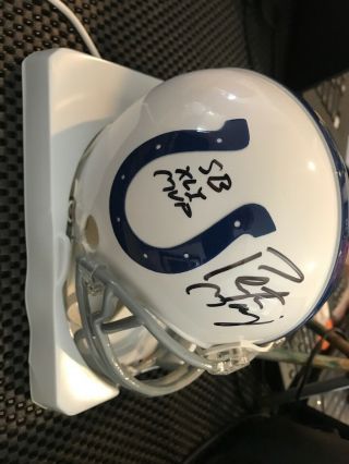 Peyton Manning Signed Colts Mini Helmet Inscribed Sb Xli Mvp Steiner