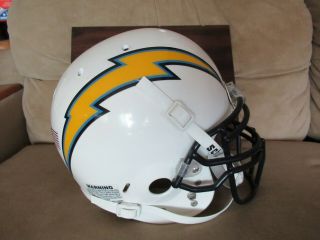 San Diego Chargers Pre - Owned Custom Made Schutt Air Full Size White Helmet