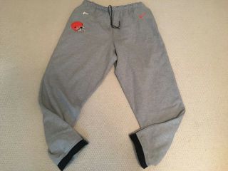 Cleveland Browns Nfl Game Worn Player Nike Team Issued Thick Sweatpants 3xl