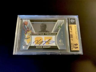 2007 - 08 Sp Rookie Threads 49 Kevin Durant Rc Jersey Auto /199 Bgs 9.  5/10
