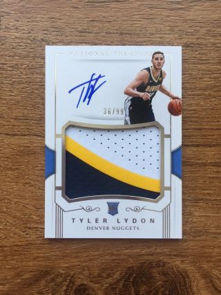 2017 National Treasures Tyler Lydon Rookie Auto Patch Rc Rpa /99