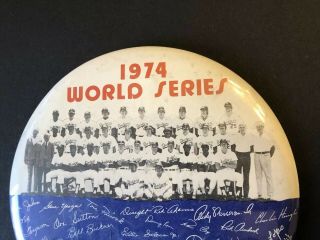 1974 LA Dodgers World Series Photo/facsimile Autograph Pin Button 5