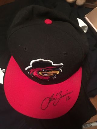 Jose Berrios Game Worn Hat Rochester Red Wings Autographed