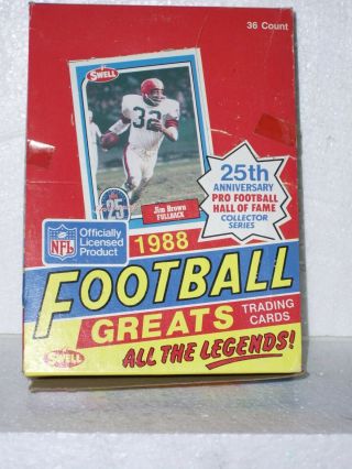10 Packs 1988 Swell Football Greats,  25th Anniversary Hall Of Fame
