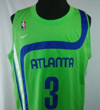 Shareef Abdul Rahim Atlanta Hawks 3 Mens Xl Nike Stiched Nba Jersey Green 2002