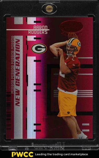 2005 Leaf Certified Generation Mirror Red Aaron Rodgers Rookie /100 (pwcc)