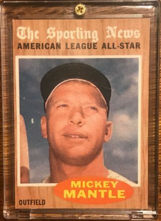 1962 Topps 471 Mickey Mantle Yankees Hof All Star Ex - Mt