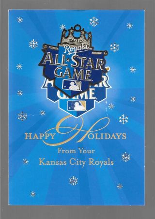 2012 Kansas City Royals Christmas Card With Rare All Star Game Ornament