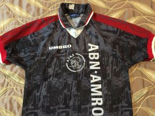1996 1997 Ajax Amsterdam Away Football Soccer Shirt Jersey Overmars Kluivert Era