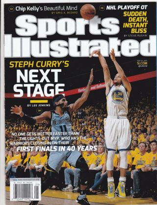 Steph Curry May 2015 Golden State Warriors Sports Illustrated No Label Newsstand