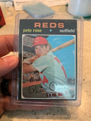 1971 Topps Pete Rose Cincinnati Reds 100 Baseball Card