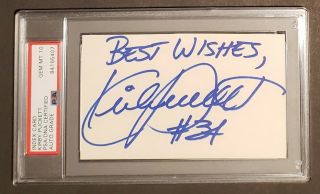 Kirby Puckett Signed " Best Wishes " 3x5 Index Card (psa/dna) Gem 