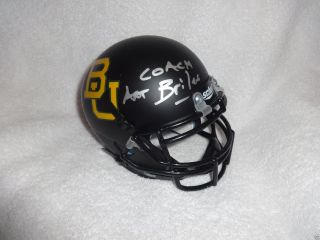 Art Briles Baylor Bears Signed Mini Helmet W/coa 3