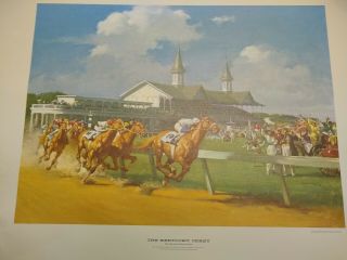 " The Kentucky Derby 1914 " A 1963 Lithograph Print By Haddonn Sundblom.