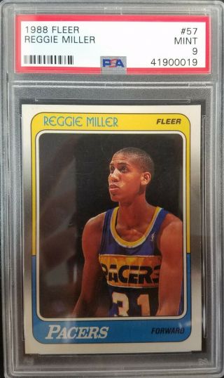 1988 Fleer Reggie Miller Rc Psa 9 57 Of 132 Pacers
