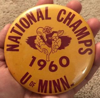 1960 University Of Minnesota National Champs Pin,  Rose Bowl