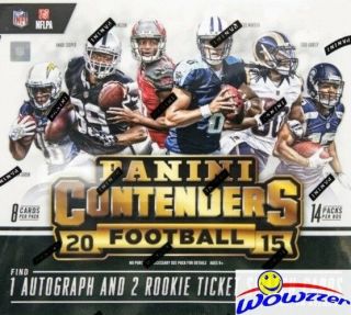2015 Panini Contenders Football Factory 14 Pack Box - 1 Auto,  2 Rc Swatch