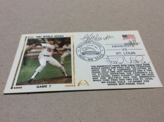 Jeff Reardon And Viola Signed 87 World Series Gm 7 First Day Cover