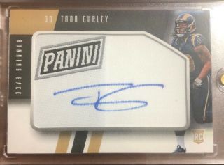 2015 Panini National Todd Gurley Rookie Patch Auto Rpa La Rams Rc 2 Color Patch